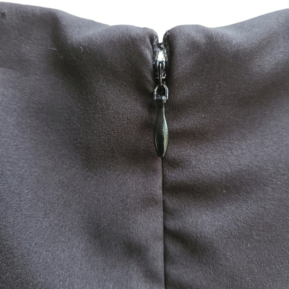 Beautiful Adrianna Papell Black Dress with Pleated Neckline Detail, Size Small - Picture 6 of 10